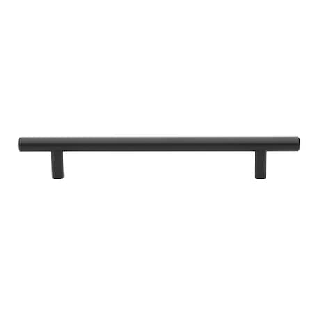 Gliderite Hardware 6-1/4 in. Center to Center Matte Black Solid Steel Bar Pull - 5003-160-MB 5003-160-MB-1